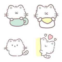 [LINE絵文字] Emoji cat cute cute .の画像