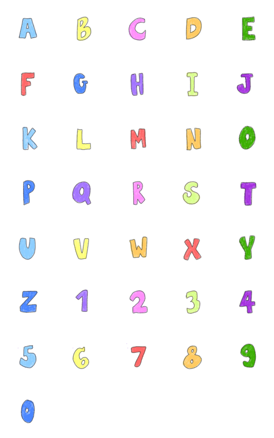 [LINE絵文字]A-Z colorful.の画像一覧