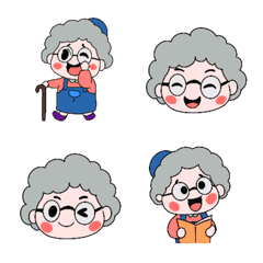 [LINE絵文字] Grandma was kind emojiの画像