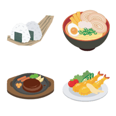 [LINE絵文字] 和食、日本の食べ物 絵文字 Vol.4の画像