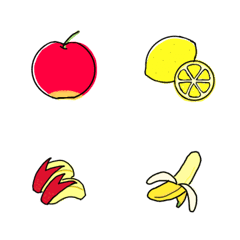 [LINE絵文字] hand drawn fruit emoticonsの画像