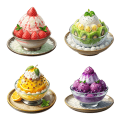 [LINE絵文字] Bingsu Dessert:SweetTopping (Emoji)の画像