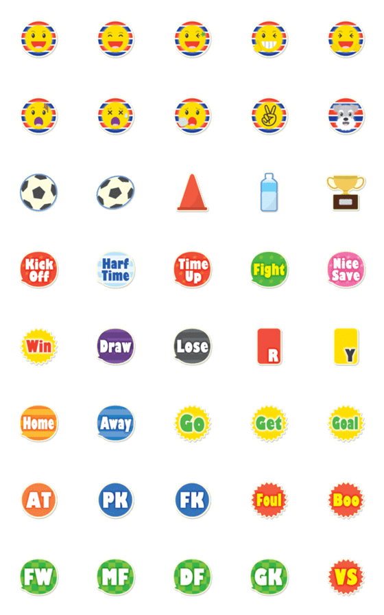 [LINE絵文字]スマイリー サッカー サポーター シールの画像一覧