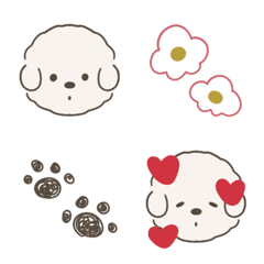 [LINE絵文字] 韓国風♡落書きみたいなビションフリーゼ〇の画像