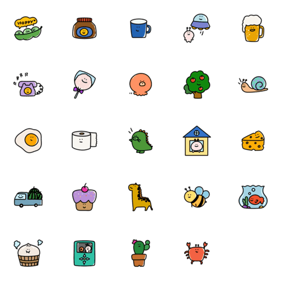 [LINE絵文字]Cute Cute emoticonsの画像一覧