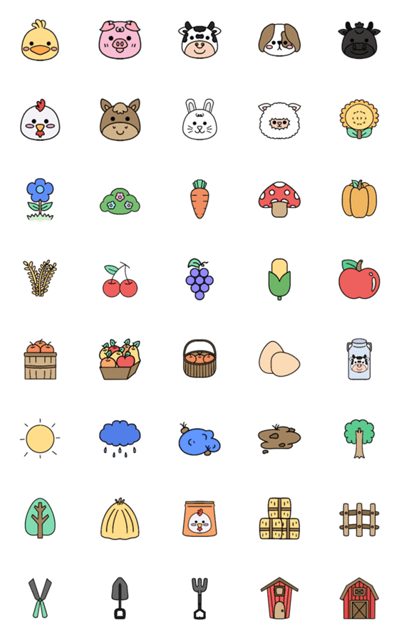 [LINE絵文字]Farm Farmの画像一覧